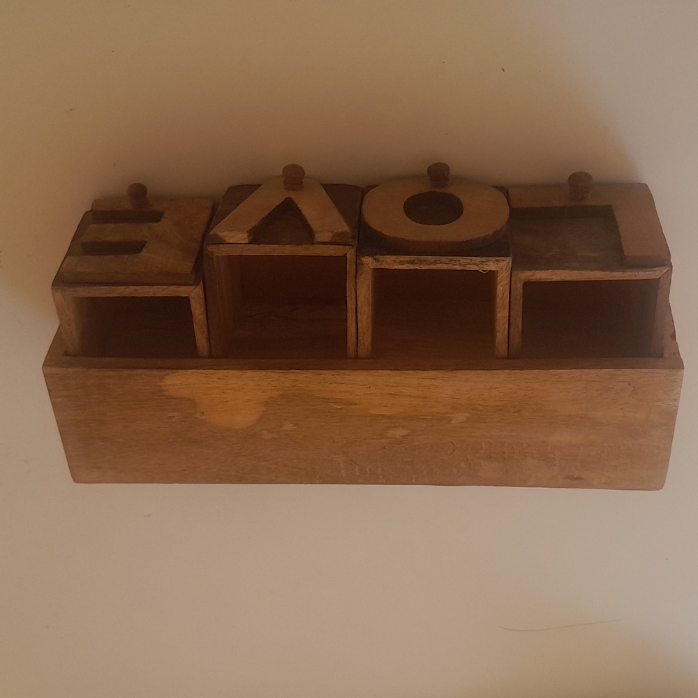 Rustic Brown Decor Drawers LOVE Design - Picture 3 of 8
